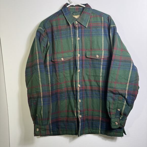 Sun River Plaid Quilted Flannel Shacket Jacket Green Blue Red Size M NWT - Picture 7 of 10